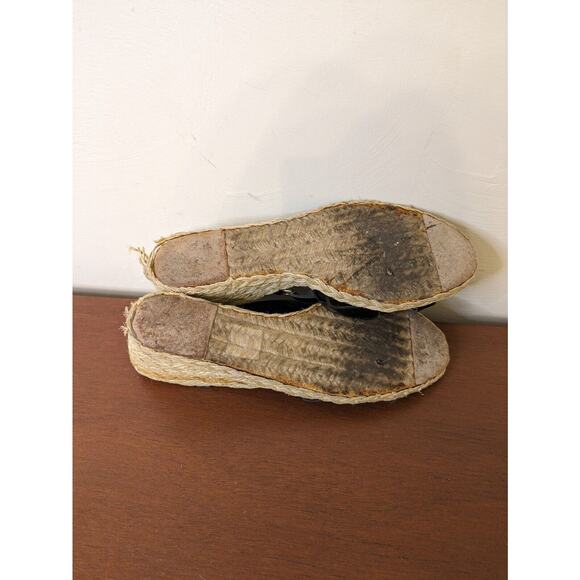 Lauren Ralph Lauren Shoes Espadrille Black Patent Leather Tan Woman’s Size 11 - Picture 6 of 8